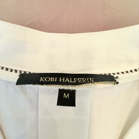Kobi Halperin Sleeveless Linen Blend White Blouse Size Medium MSRP $298 - Picture 6 of 8